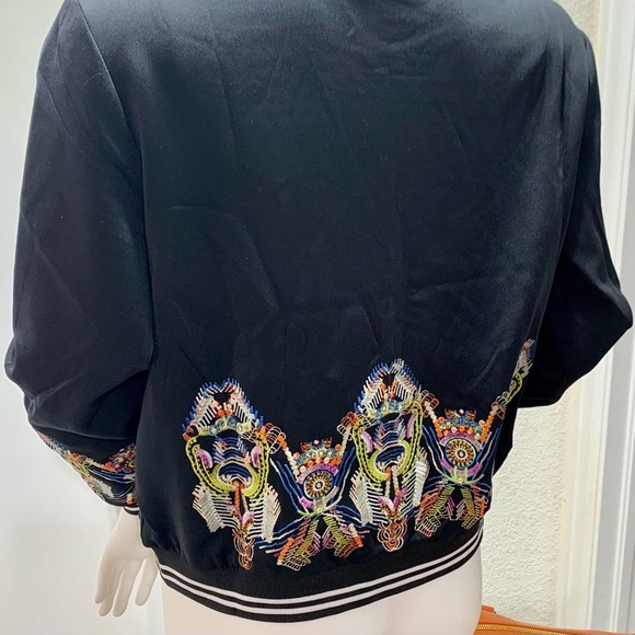 🔥NWOT🔥 Mod X Embroidered And Jeweled Zip Up Jacket - Picture 10 of 14